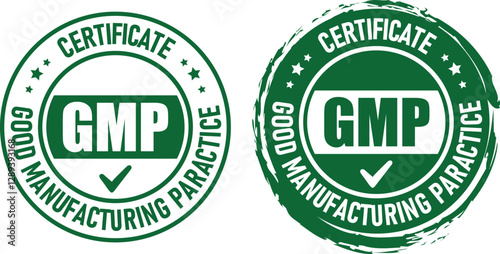 GMP quality certificate vector illustration isolated on white background