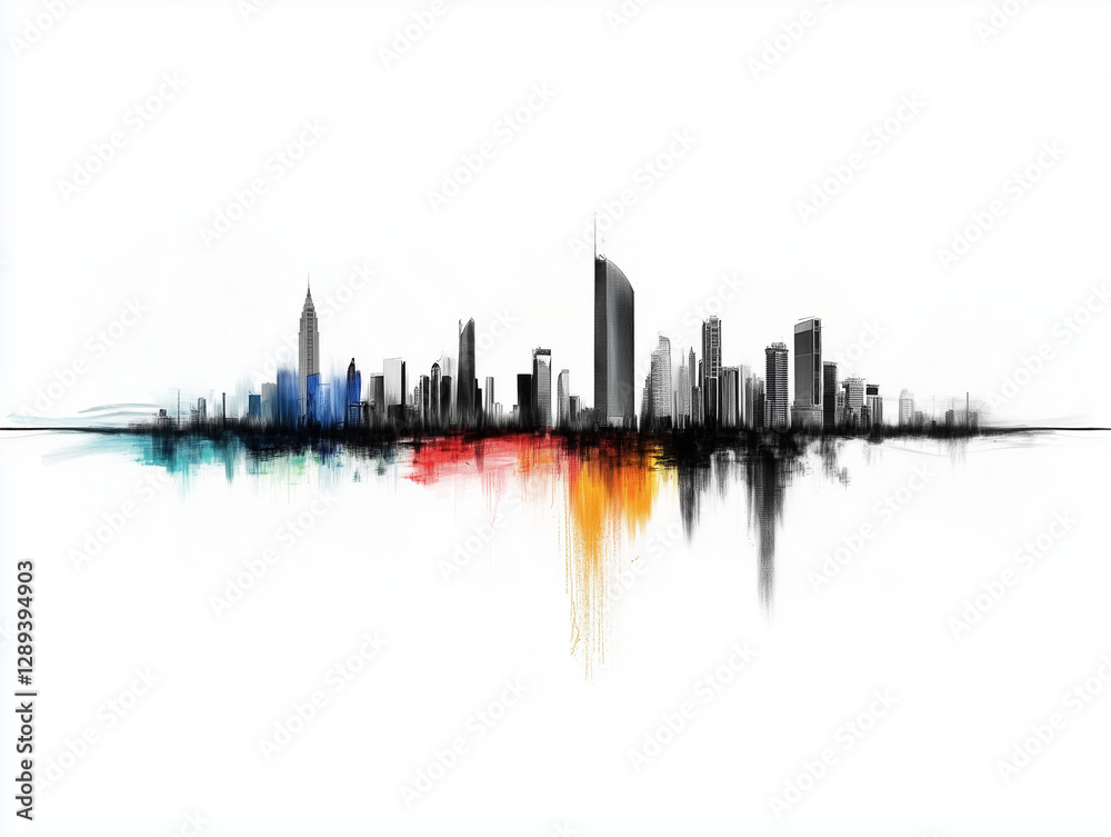 Naklejka premium mumbai, stadt, silhouetten, ortsbild, bauwerk, städtisch, architektur, silhouette, hochhaus, vektor, abbildung, business, himmel, bauwerk, emporragen, design, anlagen, down town, licht, anblick, nacht