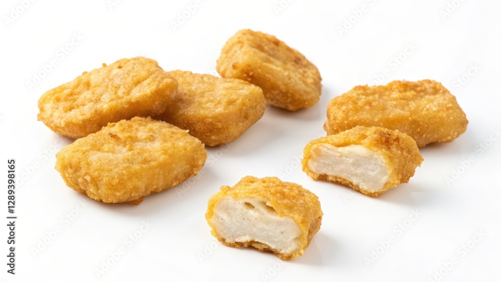 Chicken Nuggets on White Background Chicken Nuggets on White Background