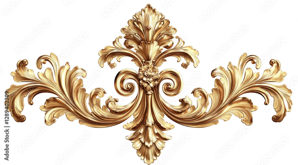 Golden decorative element, cut out
Golden decorative element, cut out
