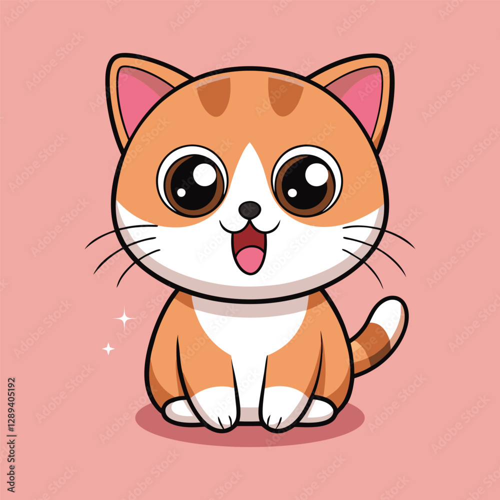 Cute Cat Cartoon Illustration design Cute Cat Cartoon Illustration design