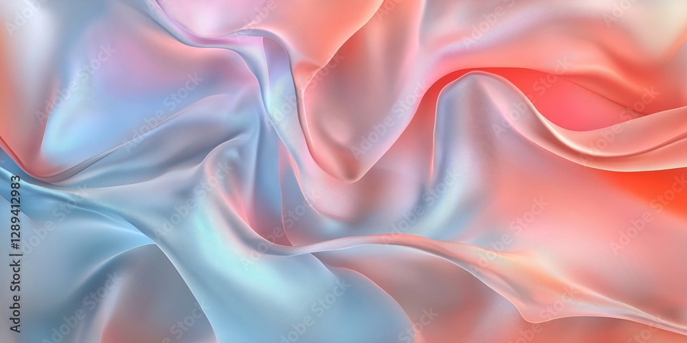 Fototapeta premium Abstract satin texture background featuring soft blush pink folds with luminous highlights creating an elegant atmosphere suitable for various applications and designs