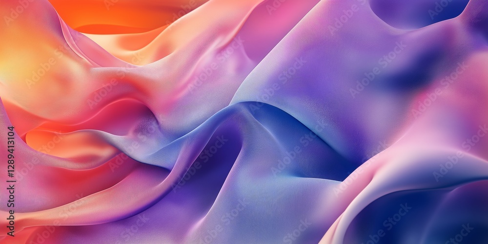 Obraz premium Satin texture background with light cream and colorful folds offering a subtle and timeless design ideal for elegant presentations and artistic compositions