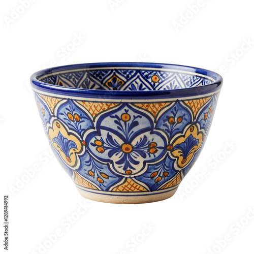 and-painted Moroccan ceramic bowl showcasing historic craftsmanship