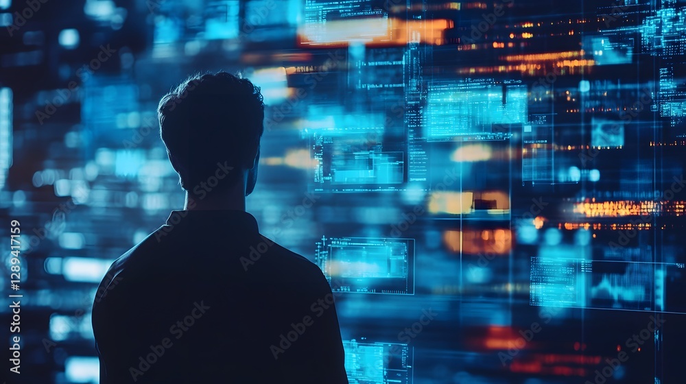 Futuristic Holographic Dashboard for AI Driven News Verification Hub Futuristic Holographic Dashboard for AI Driven News Verification Hub