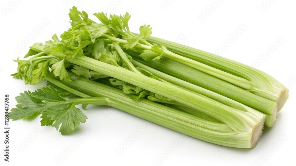 Celery Stalks on White Background Celery Stalks on White Background