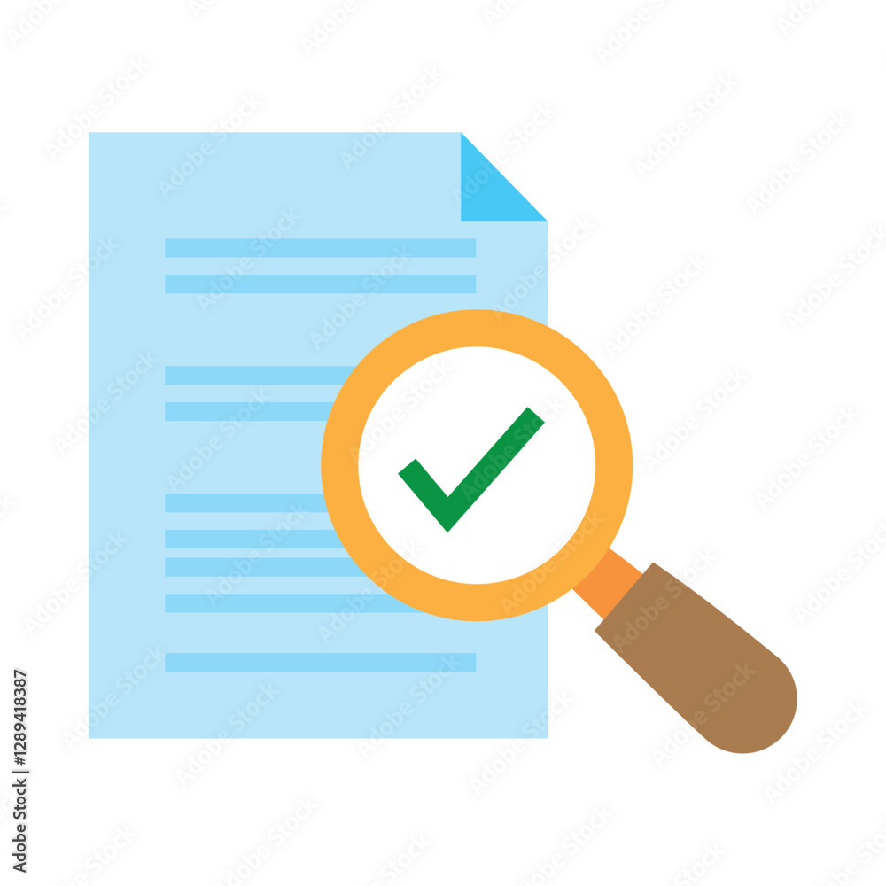 Business Registration Verification Magnifying Icon Business Registration Verification Magnifying Icon