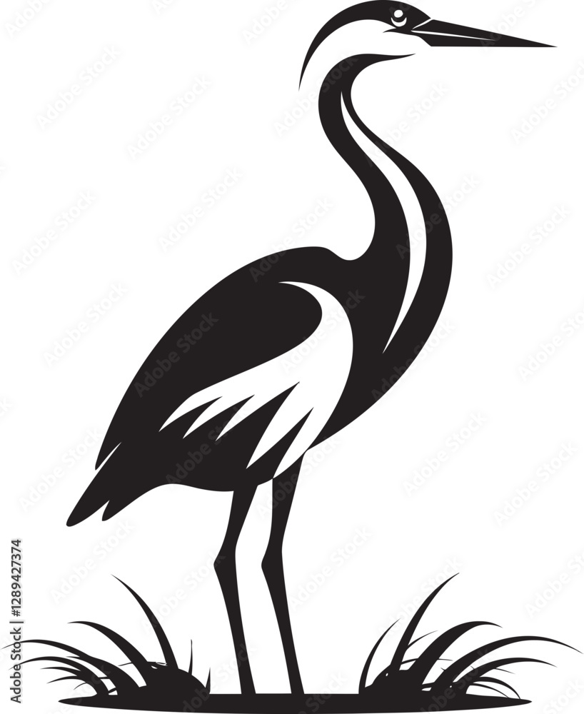 Fototapeta premium Herons and Their Role in Fisheries Management A Natural Balancing Act