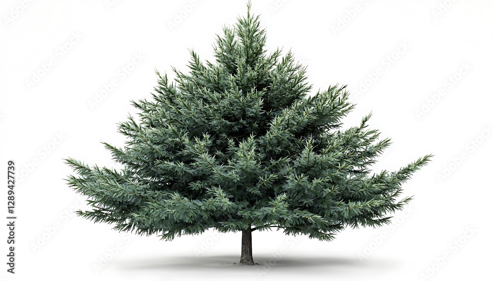 A lifelike rendering an evergreen tree with rich textures A lifelike rendering an evergreen tree with rich textures
