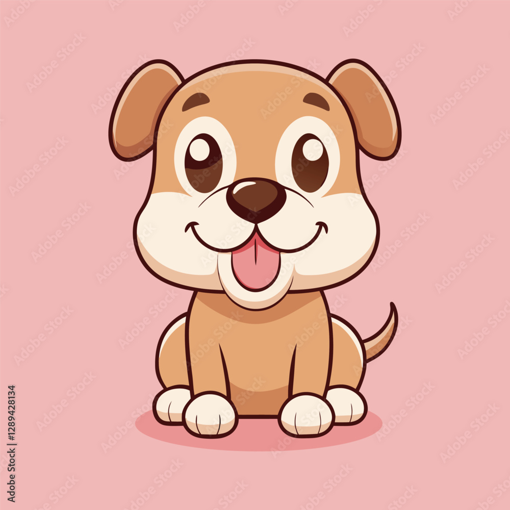 Fototapeta premium Cute Puppy Smiling vector design