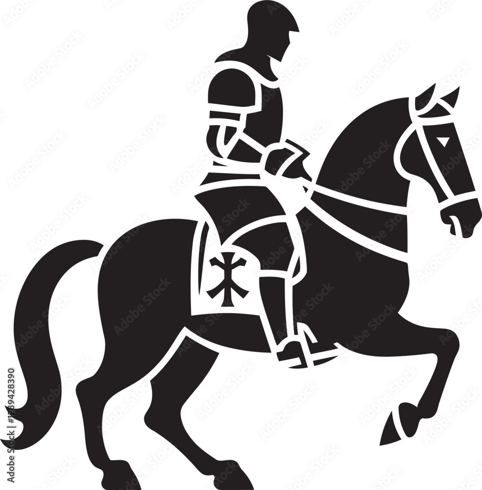 Fototapeta premium Beneath the Armor The Soul of a Jousting Knight