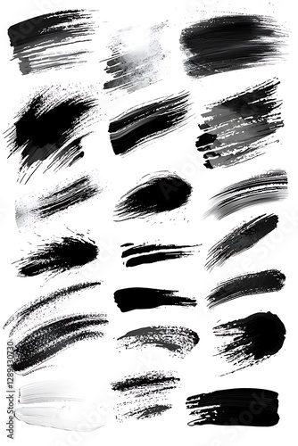 A mega collection brush strokes and ink blobs for artistic and abstract projects