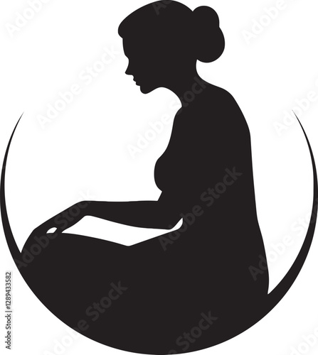 The Peace of a Pregnant Woman Sitting in a Quiet Room  Surrounded by Baby Toys and Soft Lighting