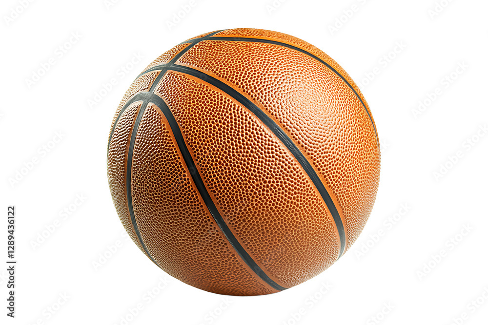 Fototapeta premium Close-up of a Basketball with Detail on Texture and Lines