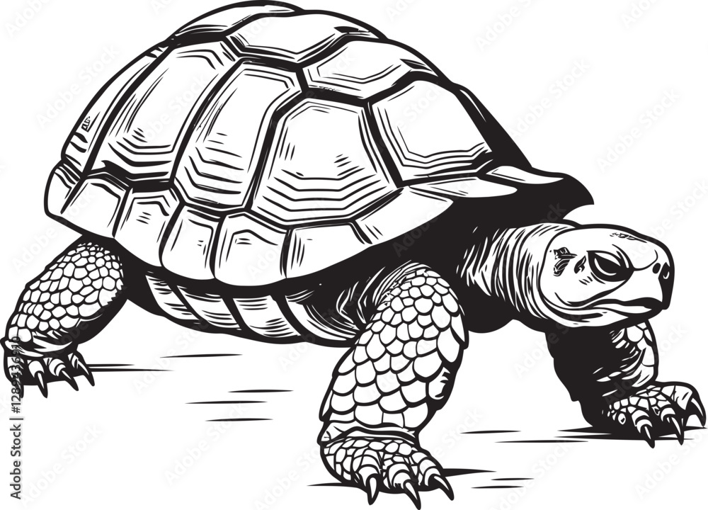 Fototapeta premium The Unique Adaptations of Island Tortoises Evolution in Isolation