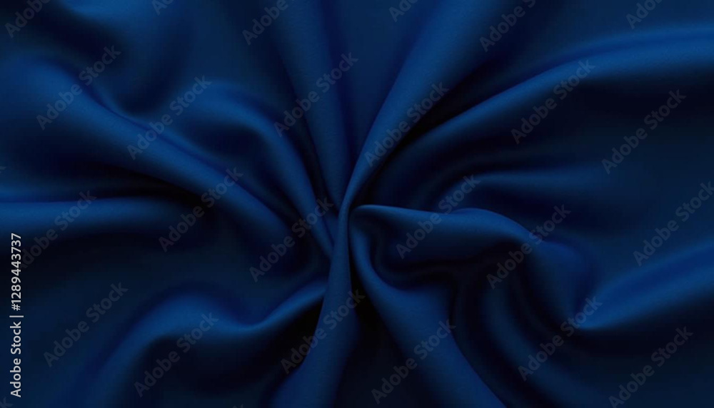 Fototapeta premium Dark blue taffeta: A crisp, smooth, and lustrous fabric with an elegant, luxurious appearance