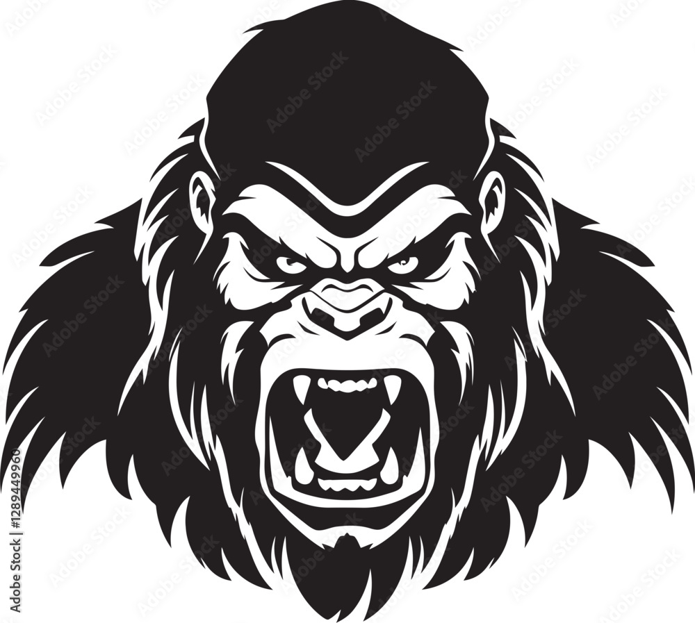 Fototapeta premium Fierce Protector The Gorilla Tiger Battle