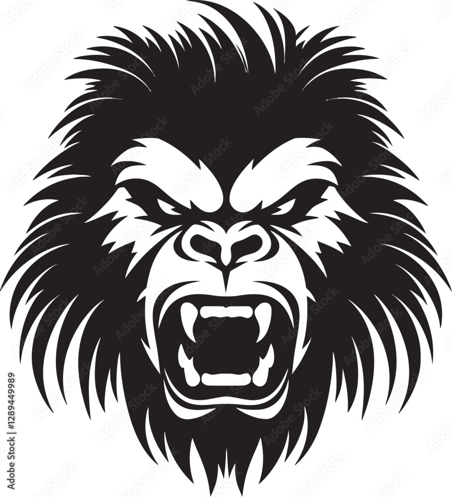 Obraz premium Roar of the Untamed Gorilla Tiger Warrior