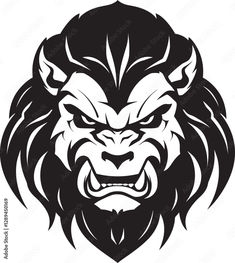 Fototapeta premium Fury of Nature The Gorilla Tiger Warrior