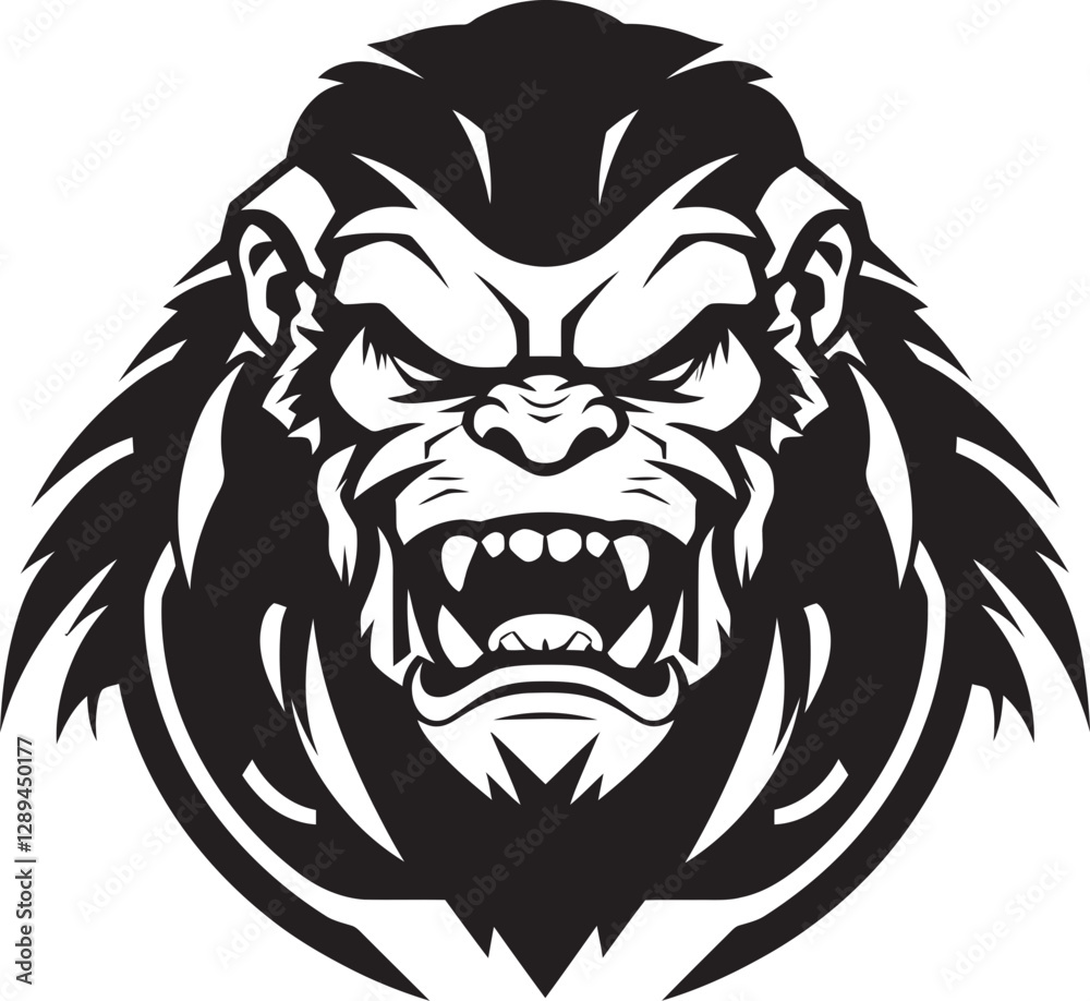 Fototapeta premium Wrath of the Jungle King Gorilla Tiger Unleashed