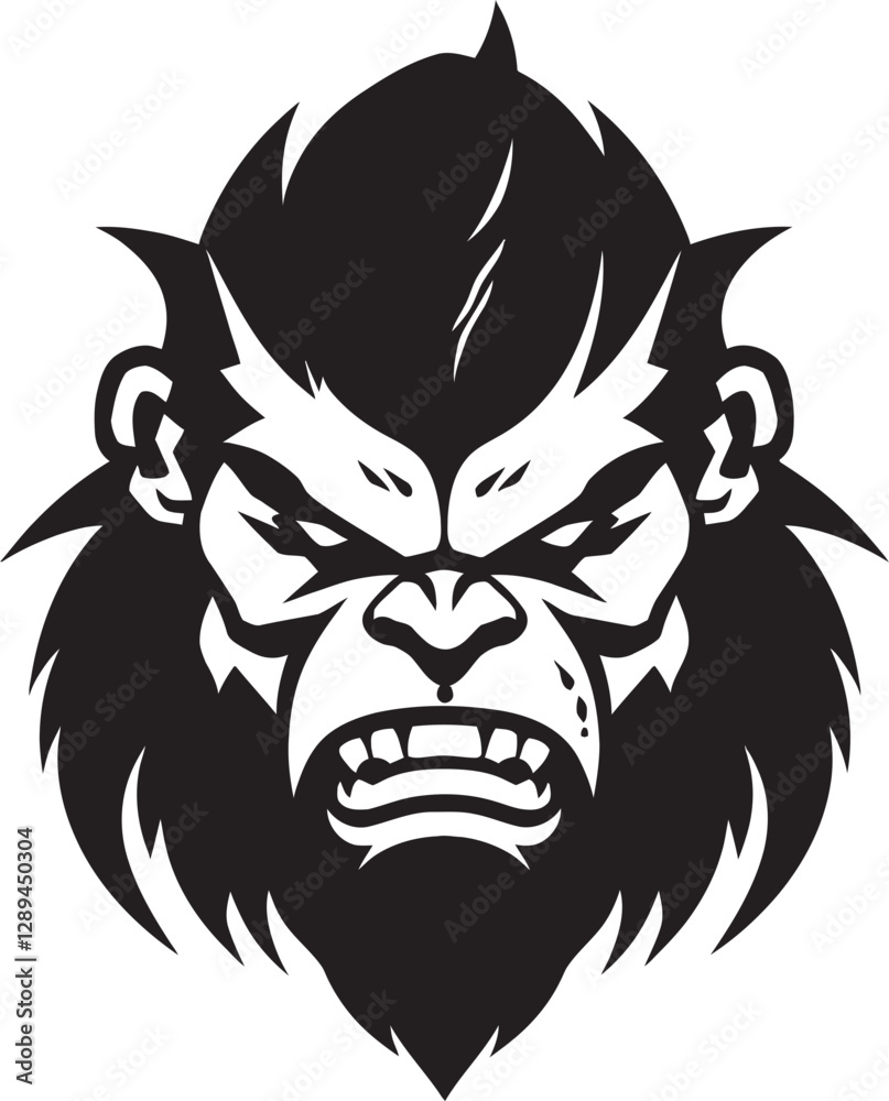 Obraz premium Feral Fury The Gorilla Tiger Rampage