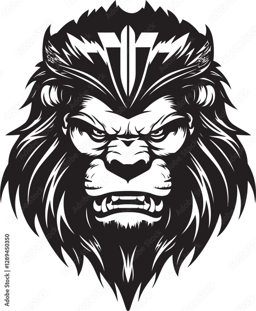 Fototapeta premium Untamed Spirit The Gorilla Tiger Rage