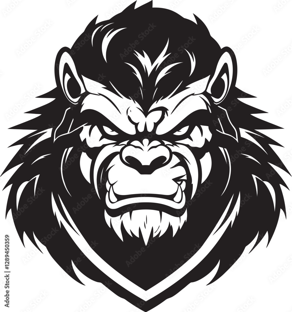 Fototapeta premium Wrath of the Wild Guardian Gorilla Tiger