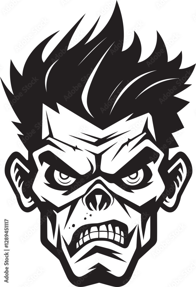 Fototapeta premium The Roar of the Angry Zombie Chronicles of Fear and Fury