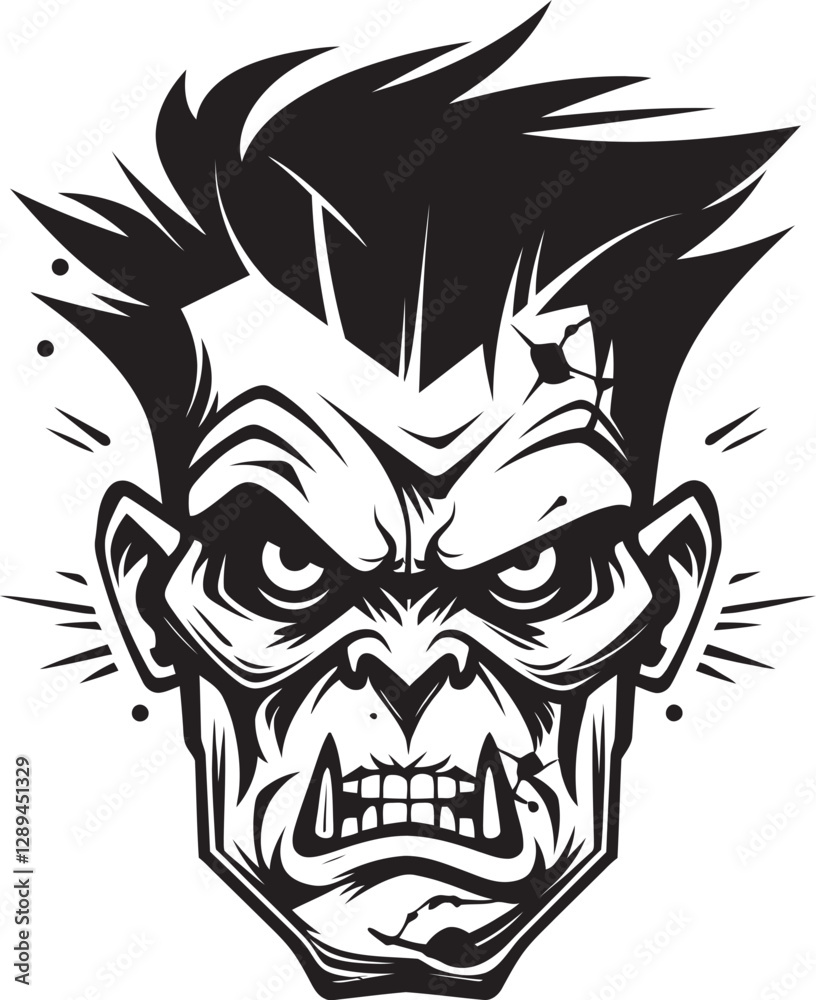 Obraz premium Fury from the Beyond The Tale of the Infuriated Zombie