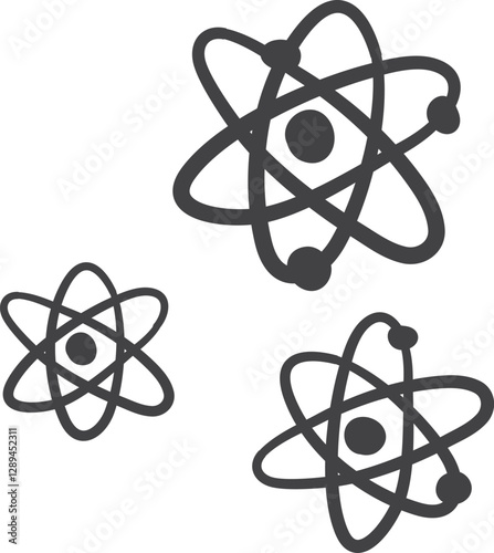 Atom symbol Icon Set Vector Illustration Design
