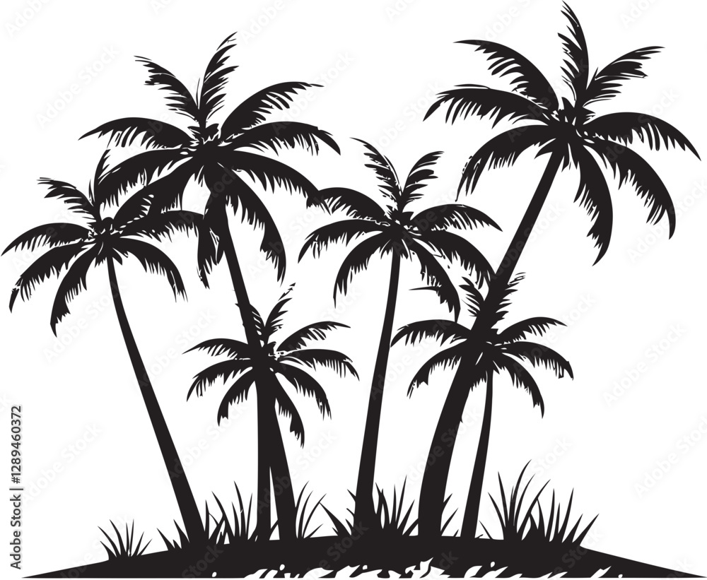 Fototapeta premium The Allure of Beach Palm Trees How They Inspire Wanderlust and Adventure