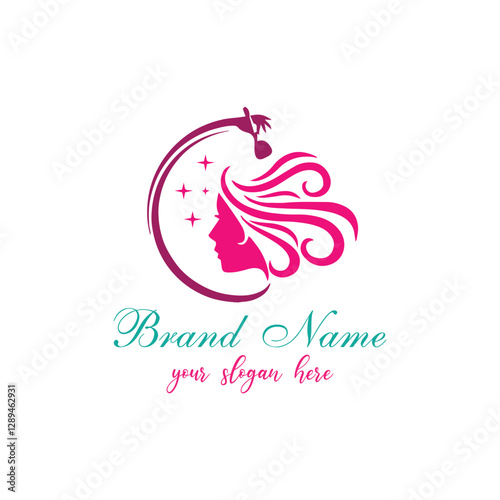 spa beauty salon and makeup natural beauty logo design vector