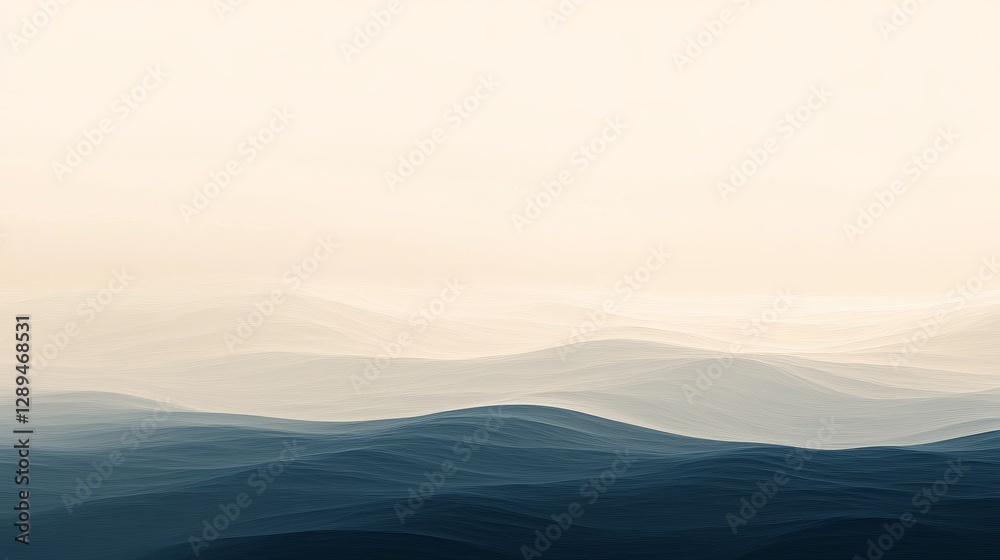 Obraz premium Rolling waves of water create a tranquil and serene seascape