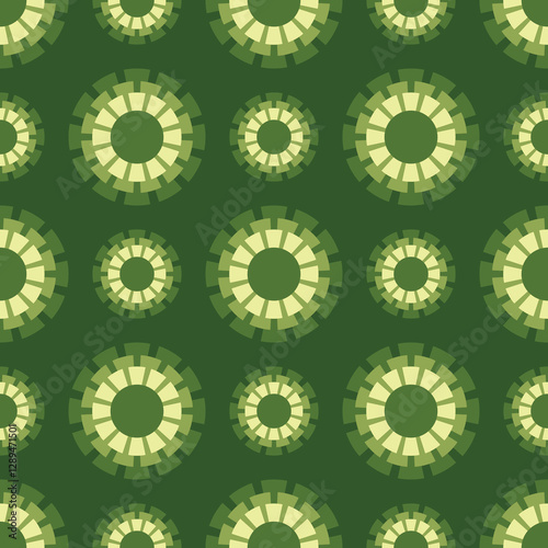 seamless background with green circles