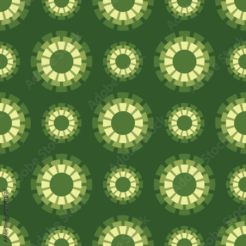 seamless background with green circles
