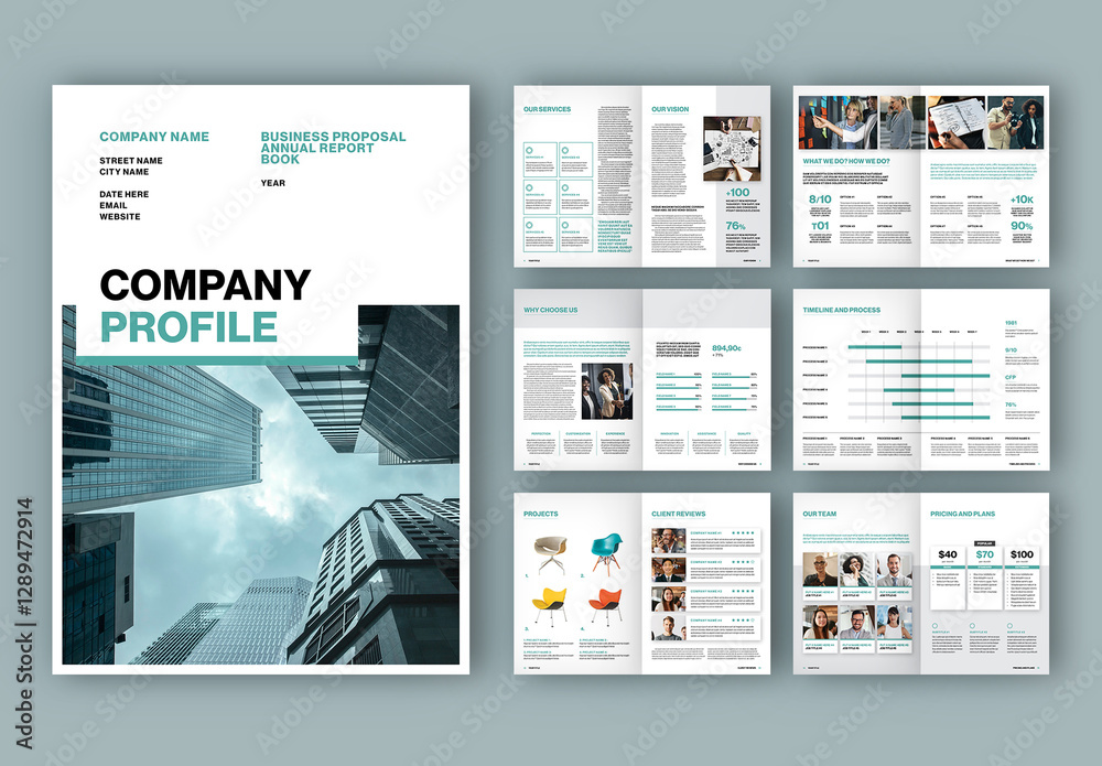 Company Profile Layout Stock Template | Adobe Stock