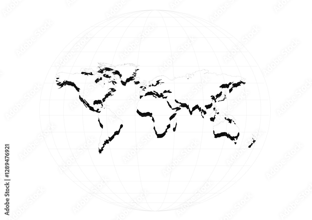 mapa, geografia, kontynenty