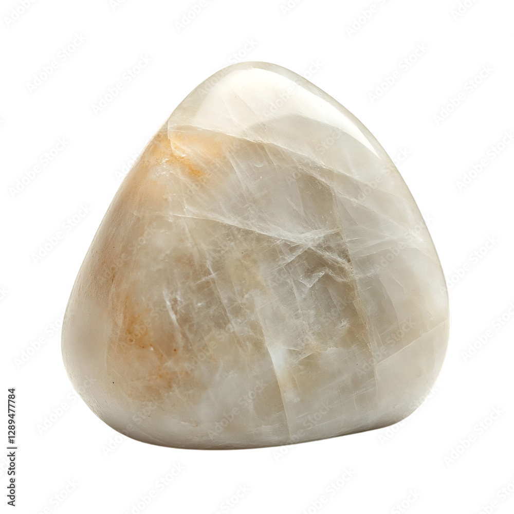 Smooth Moonstone with Subtle Sheen Isolated on Transparent Background Smooth Moonstone with Subtle Sheen Isolated on Transparent Background
