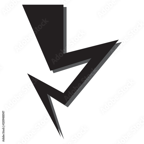 flash thunder power icon set. Flash lightning bolt symbol. Energy power sign