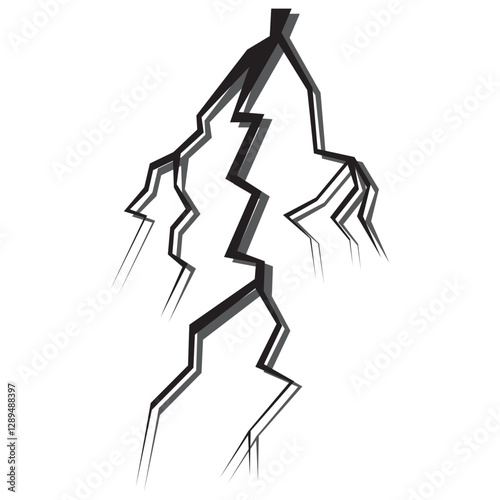 flash thunder power icon set. Flash lightning bolt symbol. Energy power sign