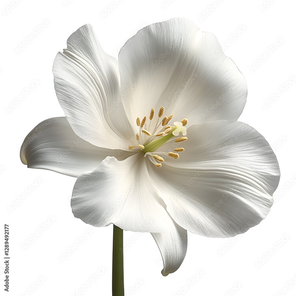 Fototapeta premium white flower isolated on transparent background Generative Ai.