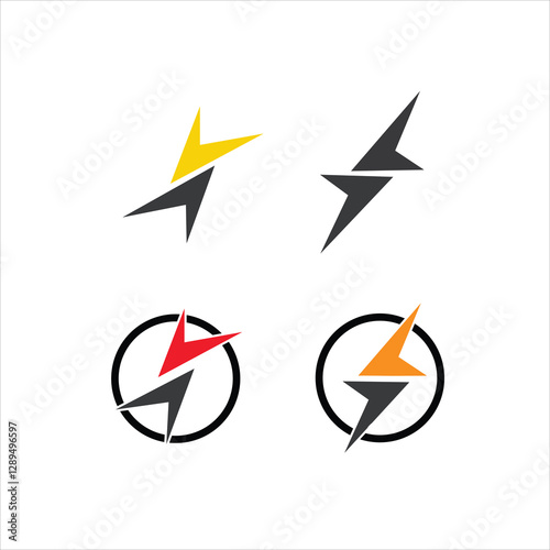 Free Download thunder logo design vector template. Thunder Electric Lightning Bolt Logo - GFXLoad