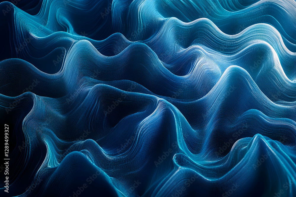 Nautical Wave Seamless Pattern with Fluid Linear Movement Effects Nautical Wave Seamless Pattern with Fluid Linear Movement Effects