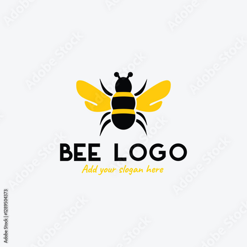 organic natural honey bee logo design vector