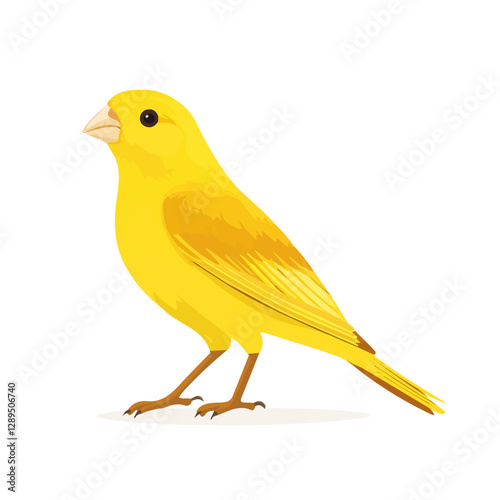 Minimalist flat illustration of Canary, featuring a clean design isolated on a white background.

