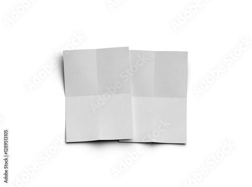3d rendered image of a A4 bented sheet of a paper isolated on a transparent background photo