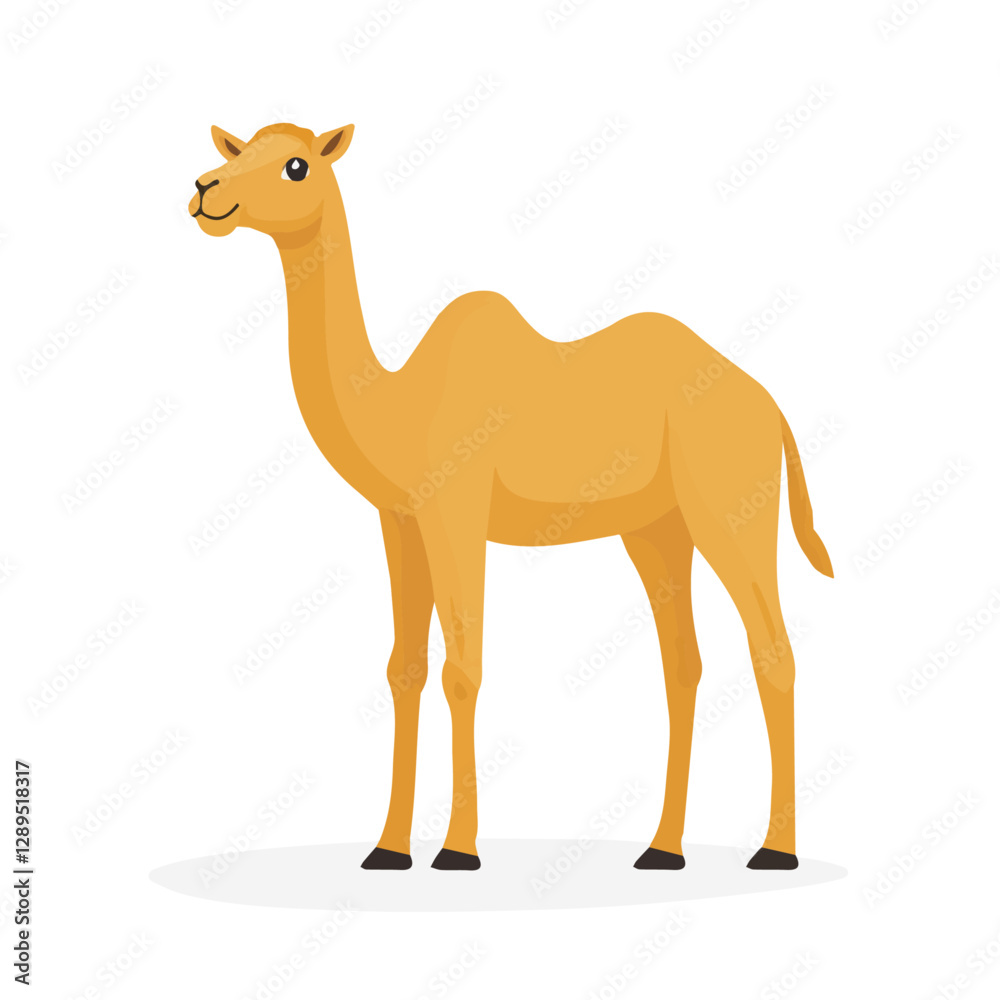 Minimalist flat illustration of Dromedary, featuring a clean design isolated on a white background.
Minimalist flat illustration of Dromedary, featuring a clean design isolated on a white background.