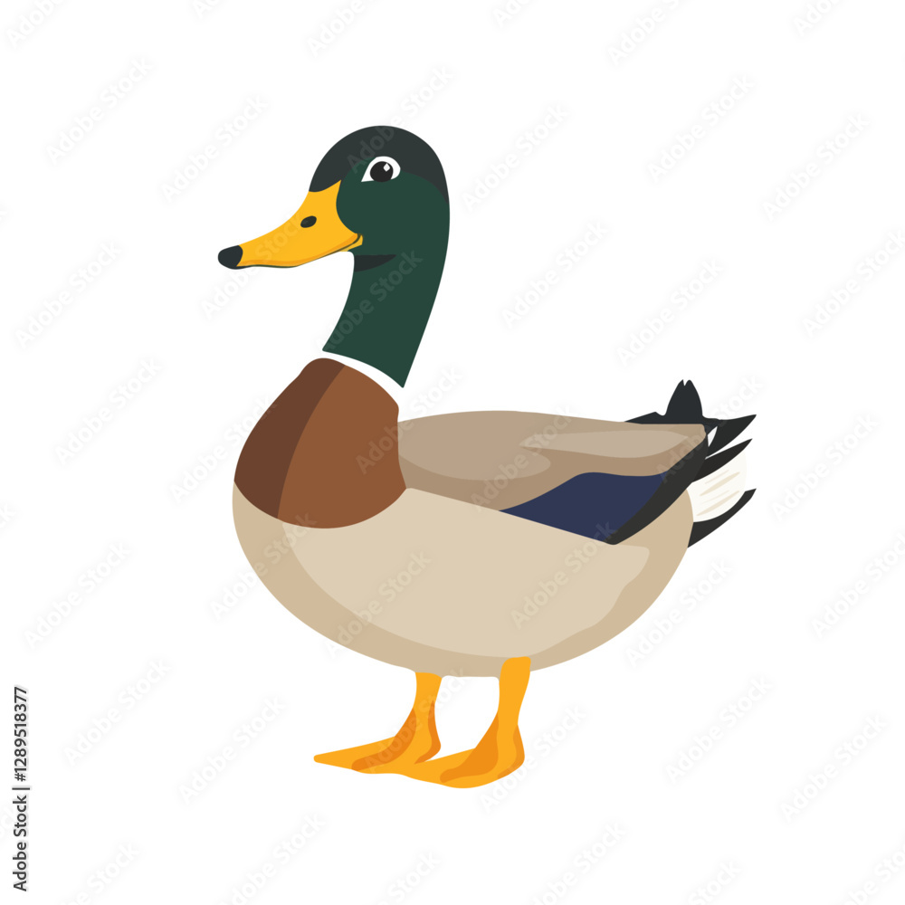 Minimalist flat illustration of Duck, featuring a clean design isolated on a white background.
Minimalist flat illustration of Duck, featuring a clean design isolated on a white background.