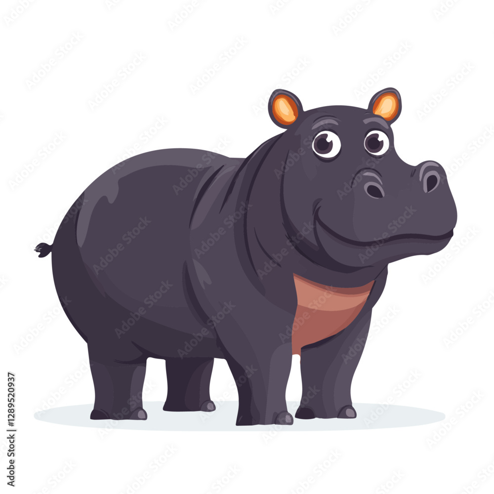 Minimalist flat illustration of Hippopotamus, featuring a clean design isolated on a white background.
Minimalist flat illustration of Hippopotamus, featuring a clean design isolated on a white background.