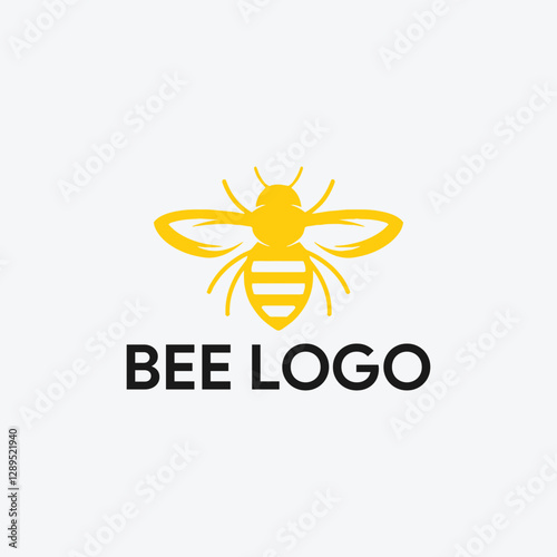 organic natural honey bee logo design vector